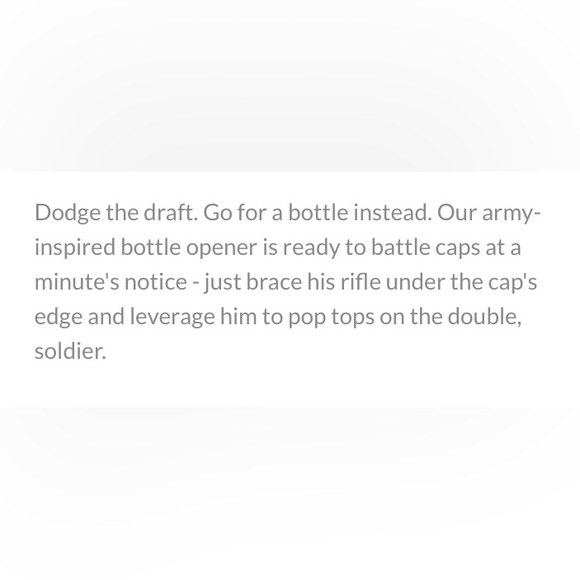 GI Joe hits the bottle - zinc alloy soldier bottle opener – NWT - 2 available - Picture 6 of 10